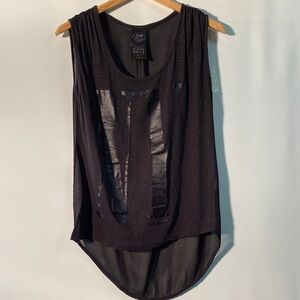 Chic Black Sleeveless Tee for Women